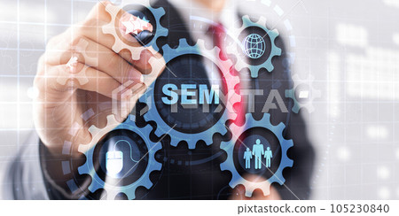 SEM Search Engine Optimization Traffic Website Internet Business Technology Communication Concept SEM Search Engine Optimization Traffic Website Internet Business Technology Communication Concept 105230840