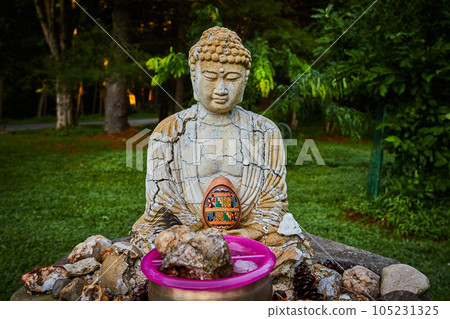Zen and meditate at Tibetan Mongolian Buddhist statue Zen and meditate at Tibetan Mongolian Buddhist statue 105231325