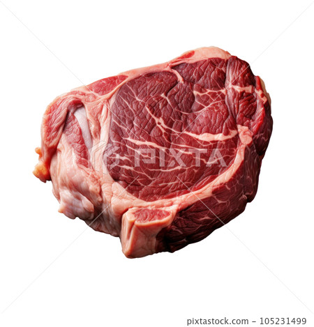 Ripe steak isolated 105231499