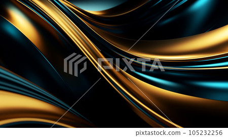 金色壁紙。三維金色和黑色藍色背景。金色壁紙。 金色壁紙。三維金色和黑色藍色背景。金色壁紙。 105232256