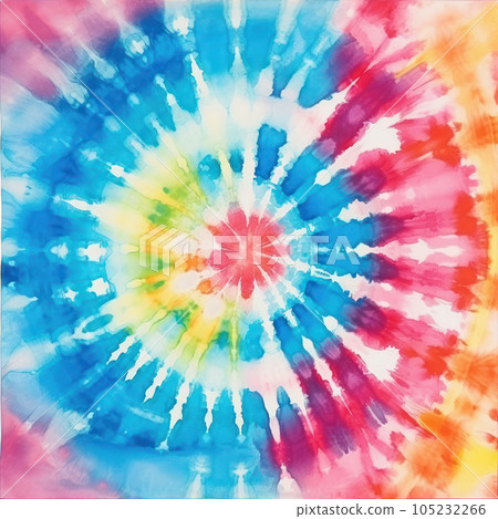 Tie dye abstract psychedelic spiral background. 105232266