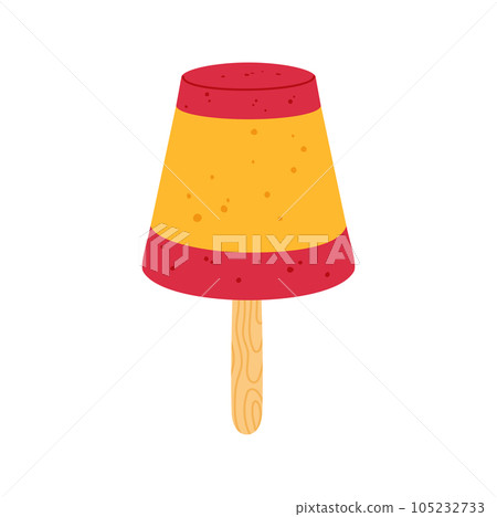 Fruit icecream on stick fruit glaze summer dessert 105232733