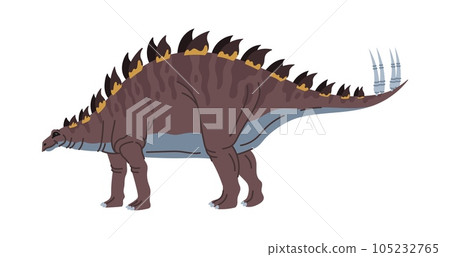 Dinosaur cartoon character spines back, Cerosaur 105232765