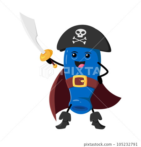 Vector berry corsair with saber in hand, pirate Vector berry corsair with saber in hand, pirate 105232791