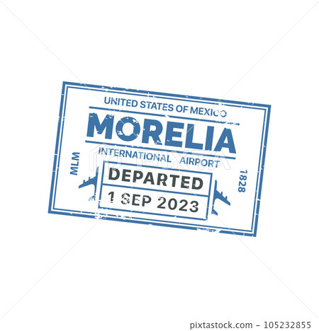 Morelia international passport travel visa stamp Morelia international passport travel visa stamp 105232855