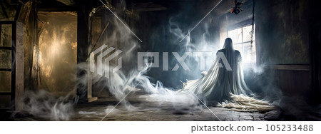 scary demon in the old castle, fear and horror, banner made with Generative AI scary demon in the old castle, fear and horror, banner made with Generative AI 105233488