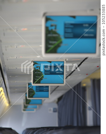 In-flight flight map 105233885