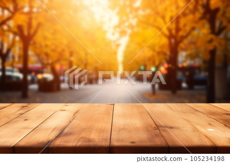 Row of ginkgo trees across the table AI-generated imageAI image 105234198