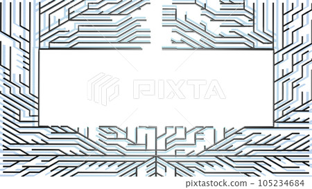 3d render. Abstract black wireframe on white bg. Ai geometric pattern of lines form frame with copy space, branches of calculations, nodes and intersections. Building solution by ai or neural network. 3d render. Abstract black wireframe on white bg. Ai geometric pattern of lines form frame with copy space, branches of calculations, nodes and intersections. Building solution by ai or neural network. 105234684