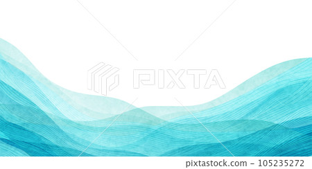 Wave blue Japanese pattern background Wave blue Japanese pattern background 105235272