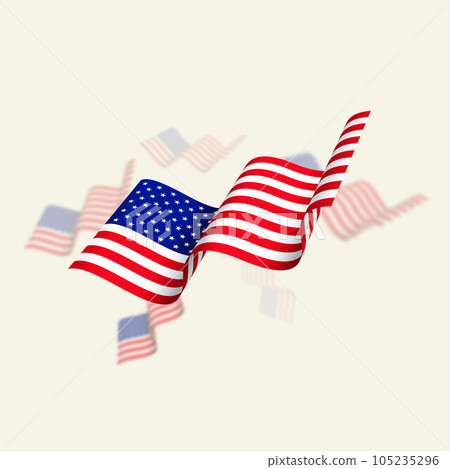 USA waving flags background 105235296
