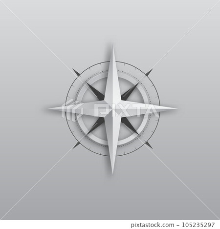 Compass 3d grey symbol background 105235297
