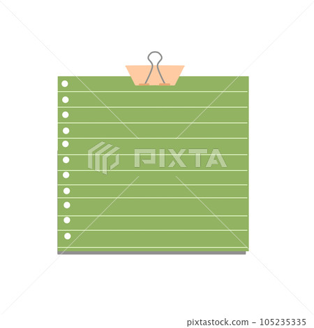 Note with paper clip Note with paper clip 105235335