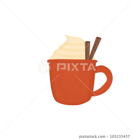 Pumpkin spice with cream and cinnamon Pumpkin spice with cream and cinnamon 105235437