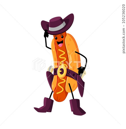 Hotdog hot Dog Funny Cartoon Food Dog | Sticker