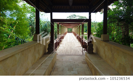 A beautiful bridge in a hotel in Bali A beautiful bridge in a hotel in Bali 105236534