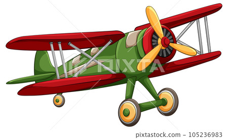 Cute vintage aircraft cartoon 105236983
