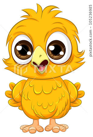Cute owl chick cartoon isolated 105236985