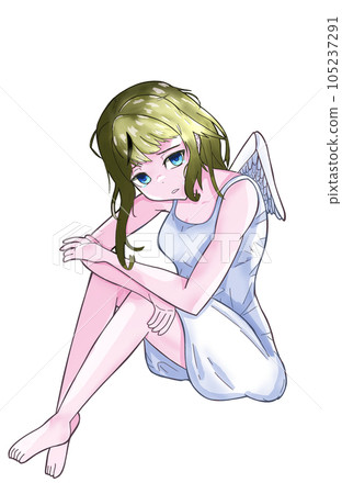 天使女孩哭泣 105237291