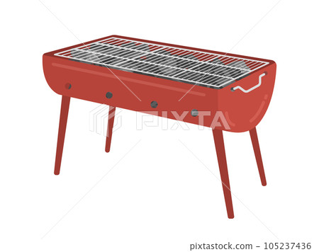 Illustration of a red barbecue stove Illustration of a red barbecue stove 105237436