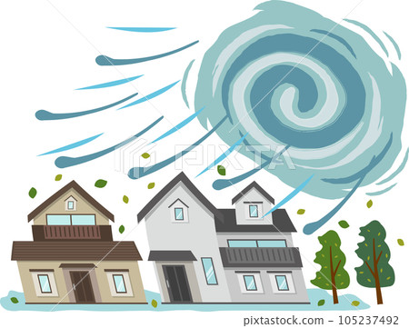 被颱風損壞的房屋 105237492