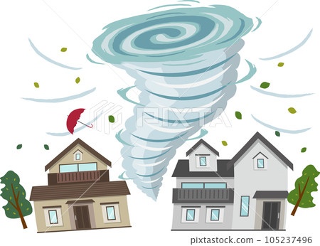遭受龍捲風的房子 遭受龍捲風的房子 105237496