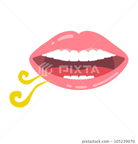 Mouth with bad breath 105239070
