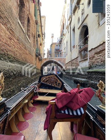 Gondola ride in Venice. Pictures from the gondola. High quality photo Gondola ride in Venice. Pictures from the gondola. High quality photo 105241059