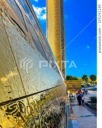 Bottom view of Dubai Frame. High quality photo 105241195