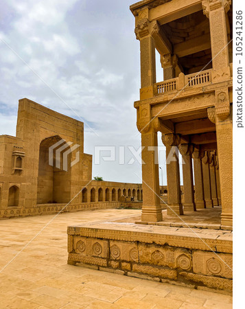 Makli Hill Necropolis in Sindh province, Pakistan. High quality photo Makli Hill Necropolis in Sindh province, Pakistan. High quality photo 105241286