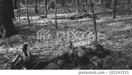 German Wehrmacht Infantry Soldier In World War II prepare for Sh German Wehrmacht Infantry Soldier In World War II prepare for Sh 105243555