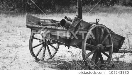 Old Peasant Asian Cart Of With Ammunition Old Peasant Asian Cart Of With Ammunition 105243580