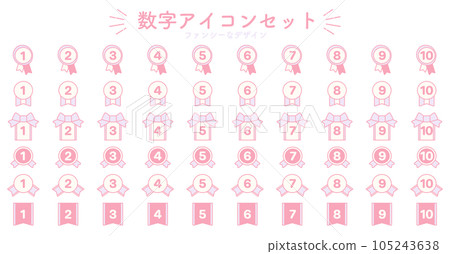Number frame set/number/number/fancy/illustration/decorative rule/arrangement/ribbon/material Number frame set/number/number/fancy/illustration/decorative rule/arrangement/ribbon/material 105243638
