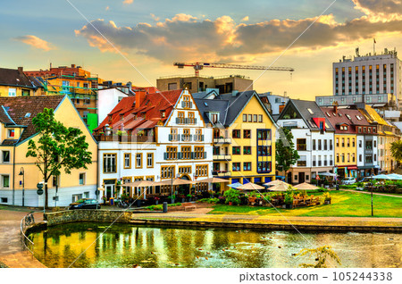 Skyline of Paderborn at sunset - North Rhine-Westphalia, Germany Skyline of Paderborn at sunset - North Rhine-Westphalia, Germany 105244338
