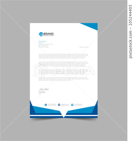 Modern Letterhead Pad Template Design Modern Letterhead Pad Template Design 105244405