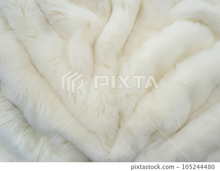 White fluffy fur texture background 105244480