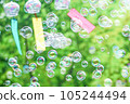 Wind chimes and soap bubbles Summer scenery 105244494