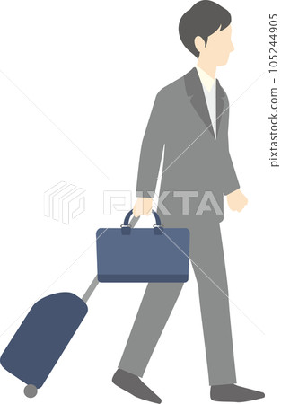 帶著手提箱的一個商人 105244905
