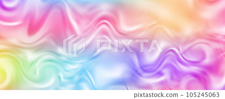 Rainbow background with waves of fluid. Abstract pastel gradient wallpaper with bright vibrant colors. Vector unicorn holographic backdrop. Rainbow background with waves of fluid. Abstract pastel gradient wallpaper with bright vibrant colors. Vector unicorn holographic backdrop. 105245063