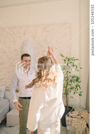 portrait of beautiful couple portrait of beautiful couple 105246592
