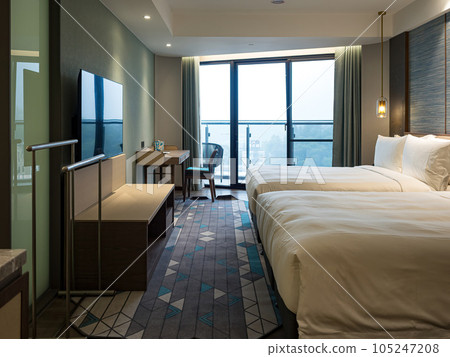 Clean Bedding sheets and pillow on natural wall room background. Clean Bedding sheets and pillow on natural wall room background. 105247208