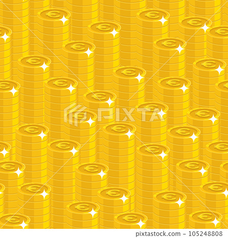 Piles gold euro style seamless pattern Piles gold euro style seamless pattern 105248808