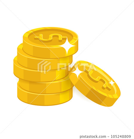 Heap gold coins 105248809