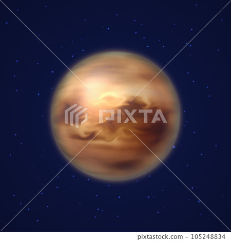 Planet venus background night sky cartoon style Planet venus background night sky cartoon style 105248834