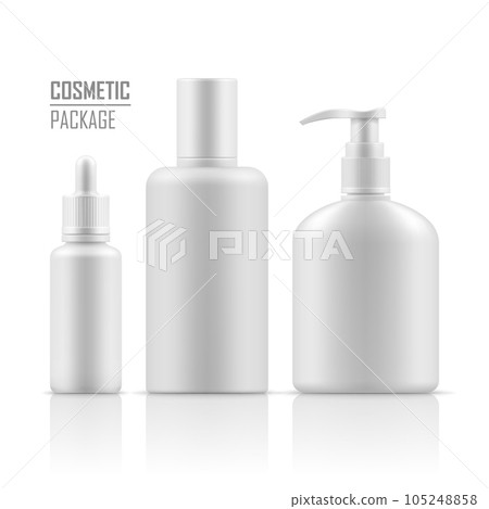 Blank template of cosmetic packages. Blank template of cosmetic packages. 105248858