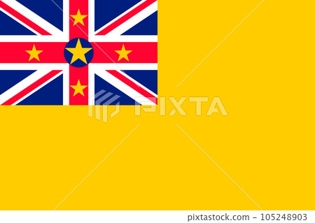 Flag Niue flat style 105248903
