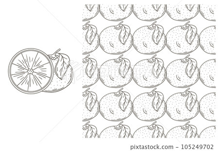 Coloring pattern for kitchen, restaurant or shop. Set in hand draw style 105249702