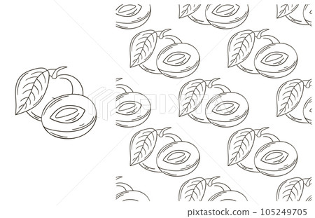 Coloring pattern for kitchen, restaurant or shop. Set in hand draw style 105249705