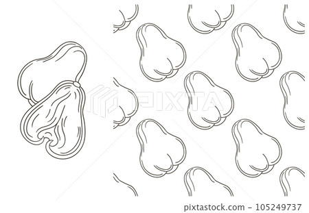 Coloring pattern for kitchen, restaurant or shop. Set in hand draw style 105249737