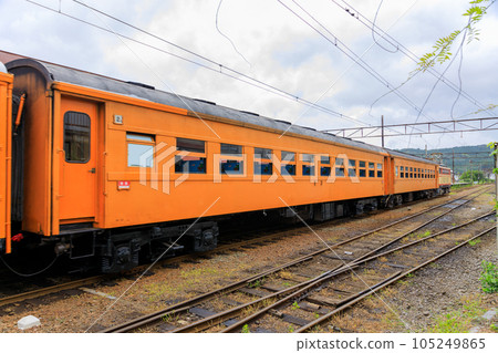 Train scenery at Shin-Kanaya Station in Shimada City, Shizuoka Prefecture Train scenery at Shin-Kanaya Station in Shimada City, Shizuoka Prefecture 105249865